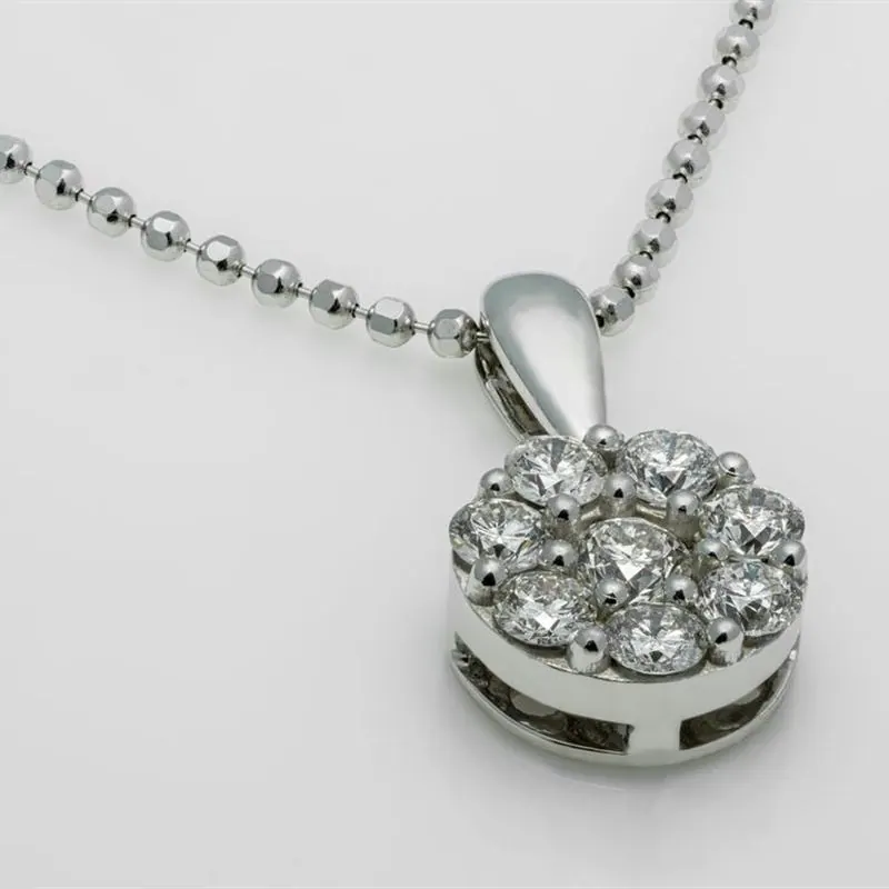 Sunlit Clover Diamond Pendant with Chain