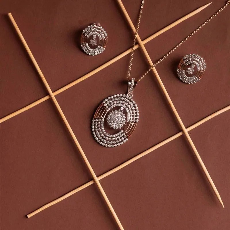 Flutter Prism Diamond Pendant with Chain
