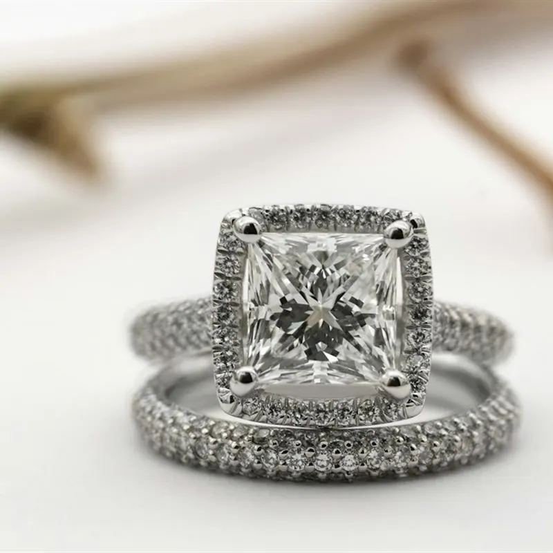 Prismatic Flutter Diamond Ring