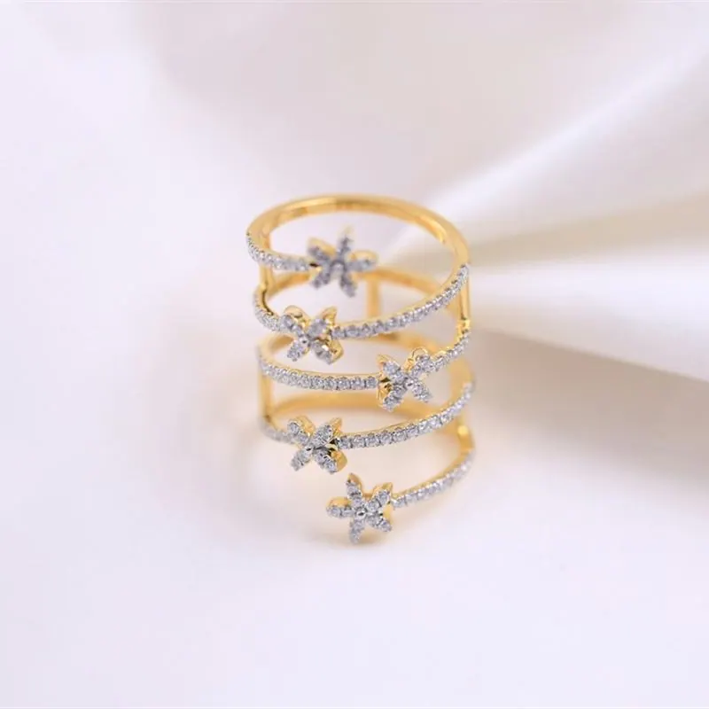 Blooming Drift Gold Ring