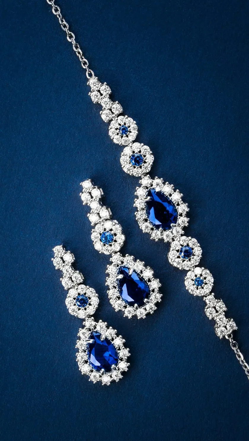 Gemstone Sets – Sapphire and diamond, perfectly paired